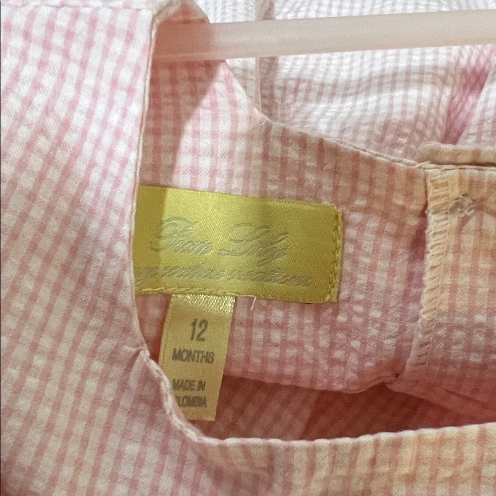 Pixie Lily pink/white dress with kite appliqué size 12M - Picture 5 of 6